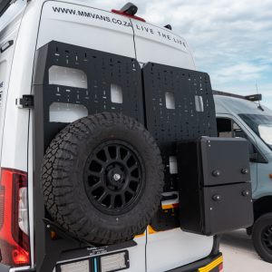 Wheel Carrier on Door LHS Rear Bumper Add On for Sprinter Van | South Africa | MxM Vans Cape Town